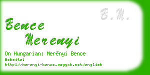 bence merenyi business card